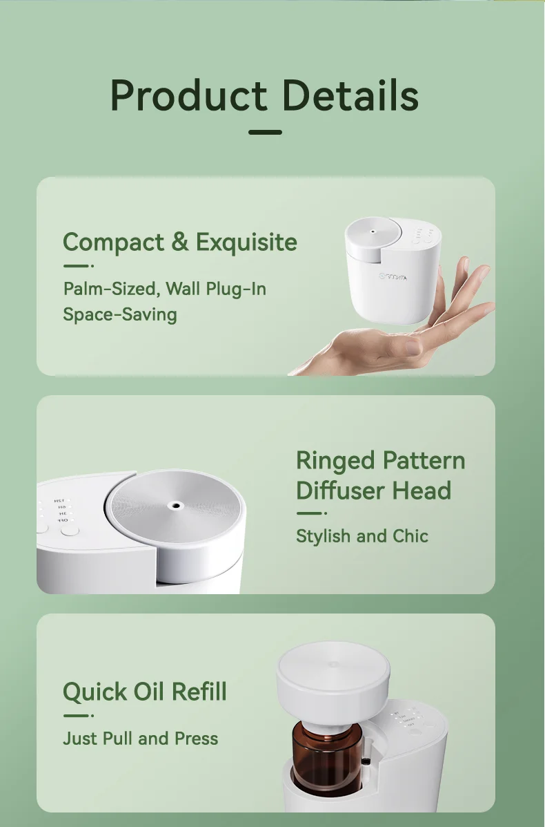 Plug in Waterless Aroma Diffuser Hotel Frangrance Diffuser And Essential Oils Atomizing Efficienc Home Air Freshener