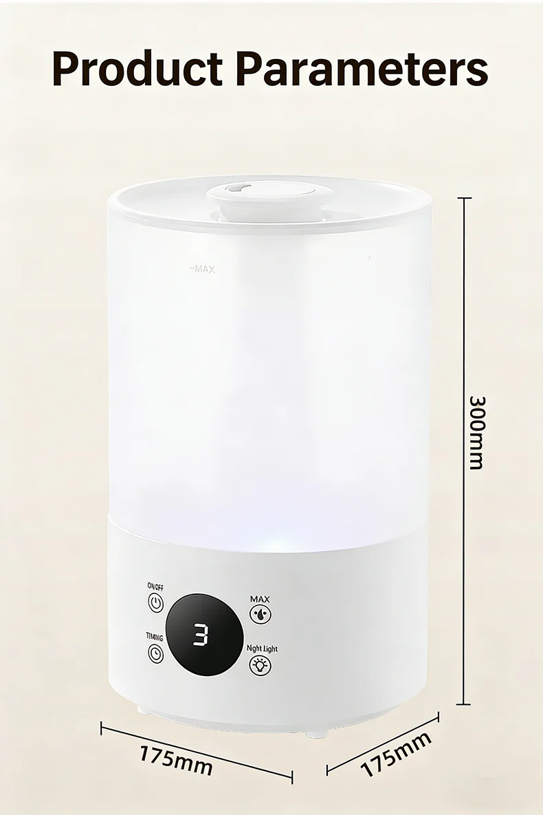 4L Large Capacity Air Humidifier with Remote Control Timer Plant Mist Aroma Diffuser for Home Office - Humidifier