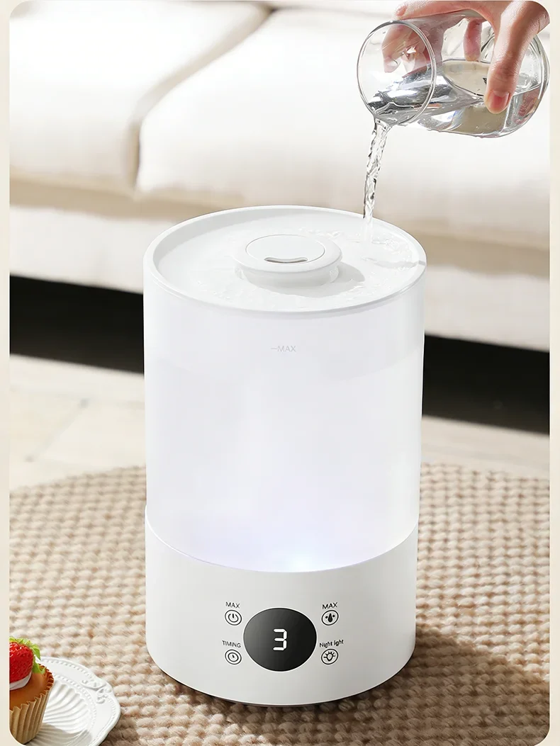 4L Large Capacity Air Humidifier with Remote Control Timer Plant Mist Aroma Diffuser for Home Office - Humidifier