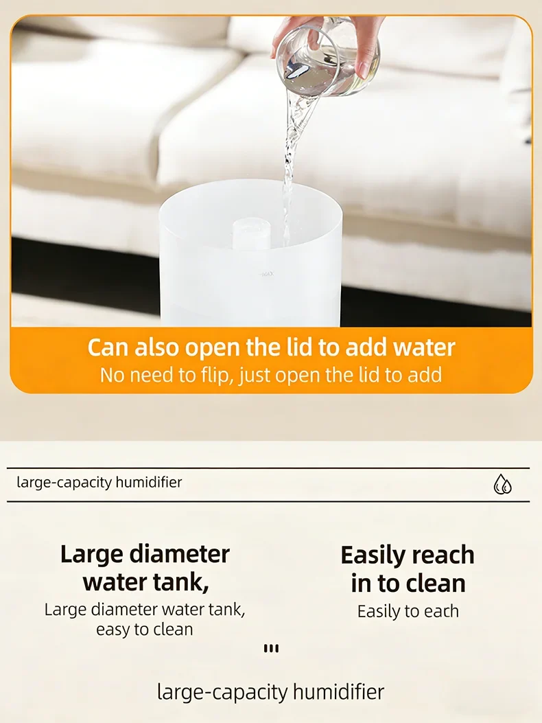 4L Large Capacity Air Humidifier with Remote Control Timer Plant Mist Aroma Diffuser for Home Office - Humidifier