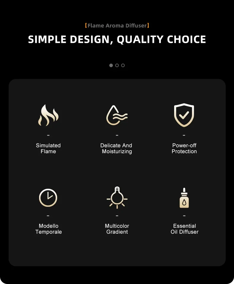 NEWSTYLE Simulated Flame Aroma Diffuser Bonfire Air Humidifier Ultrasonic Cool Mist Maker Fogger LED Essential Oil Lamp Diffuser