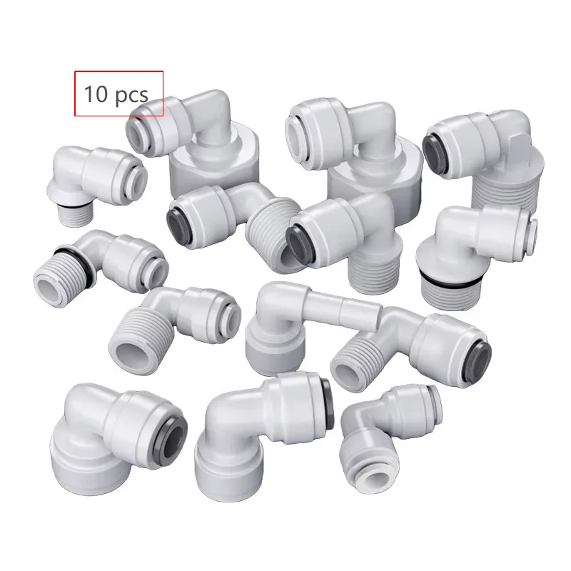 10PCS Straight Ro Quick Water Fitting 1/4" Hose Pipe Connector Water Filter Reverse Osmosis Parts