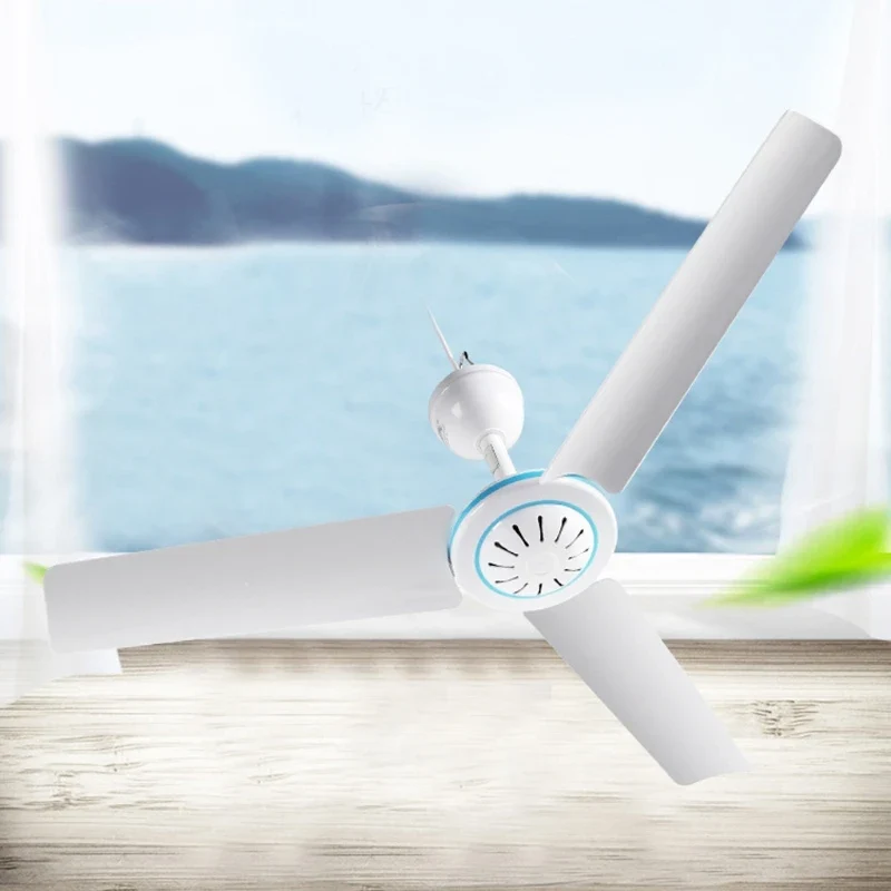 12V Mute Ceiling Fan 19.6inch Silent Camping Tent Hanging Fan without Switch 230cm Cable for Outdoor Hiking Bed Home Picnic
