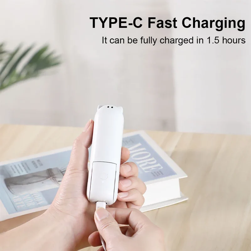 Portable Fan Mini Handheld Fan 2000mAh USB Rechargeable with Handy Power Bank Small Hand Held Foldable Pocket Fan for Travel