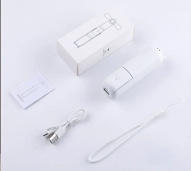 Portable Fan Mini Handheld Fan 2000mAh USB Rechargeable with Handy Power Bank Small Hand Held Foldable Pocket Fan for Travel