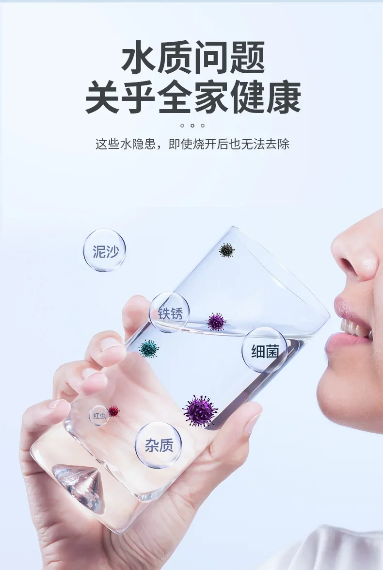 Reusable PVDF Water Filter System, High Flow, Commercial, Home, Kitchen Drink, Straight UF Filters, Lasts Exceed 5 Years, 1000L