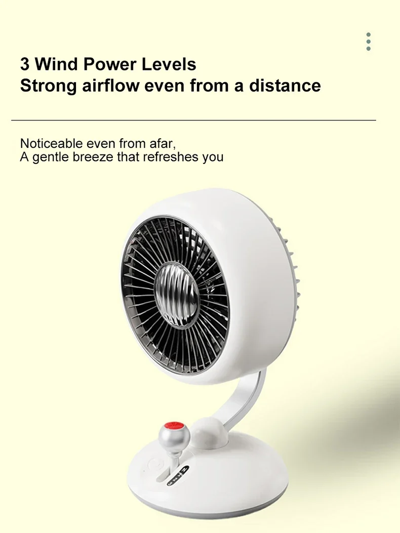 Desktop Fan Kart Creative Digital Display Shaking Head High-speed Circulation Fan Mute Long Endurance Electric Fan