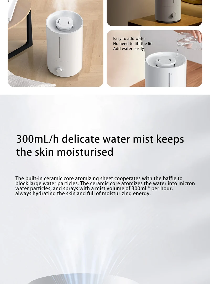Original Mijia Humidifier 4L Mist Maker Broadcast Aromatherapy Essential Oil Diffuser Scent Home Air Humidifiers
