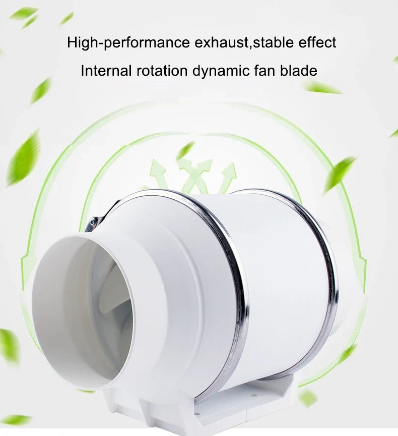 4/5/6/8 Inch Remote Control Exhaust Fan Silent Inline Pipe Duct Fan Extractor Air Ventilation Blower Kitchen Toilet Wall Booster
