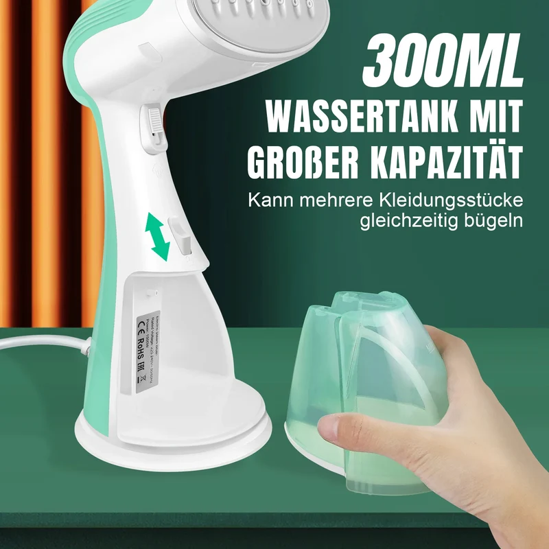 BRIEFNESS 2000W Handheld Steamer for Clothes, 30s Heat-up, Portable Garment Wrinkle Remover, Travel/Home Use, Fast Steam Iron