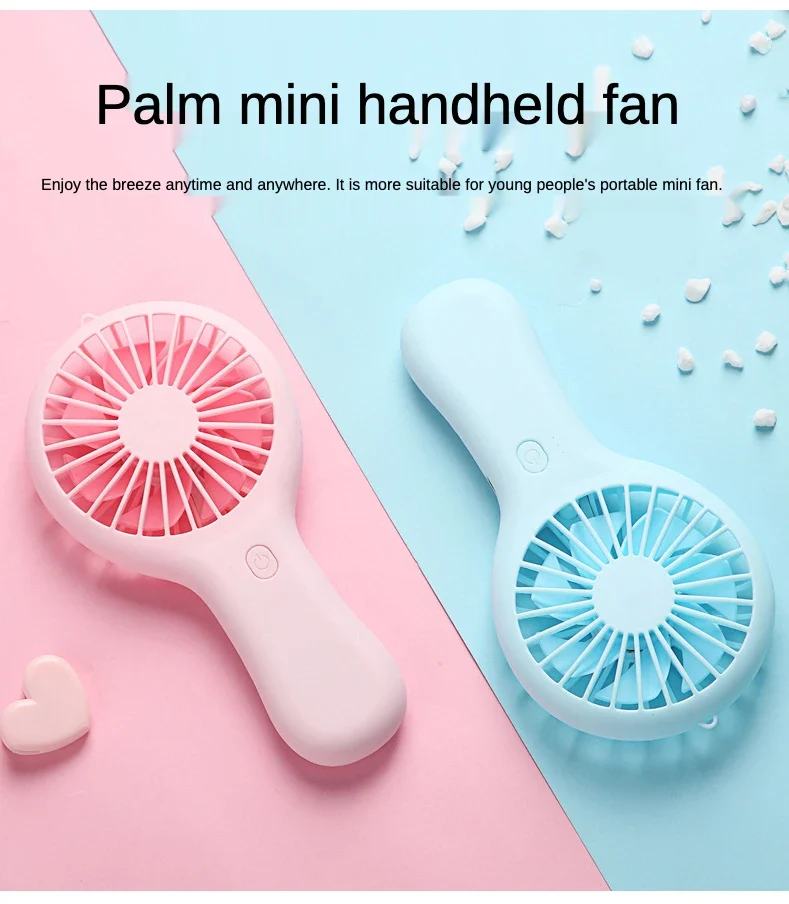 Colorful handheld mini fan portable USB charging convenient creative cool small fan pocket handheld fan summer gift