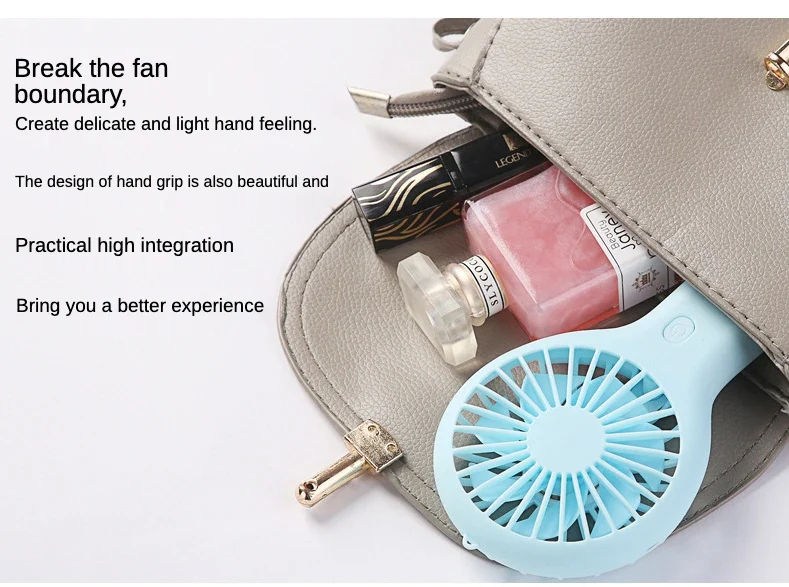 Colorful handheld mini fan portable USB charging convenient creative cool small fan pocket handheld fan summer gift