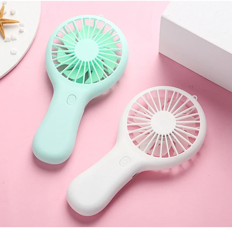 Colorful handheld mini fan portable USB charging convenient creative cool small fan pocket handheld fan summer gift