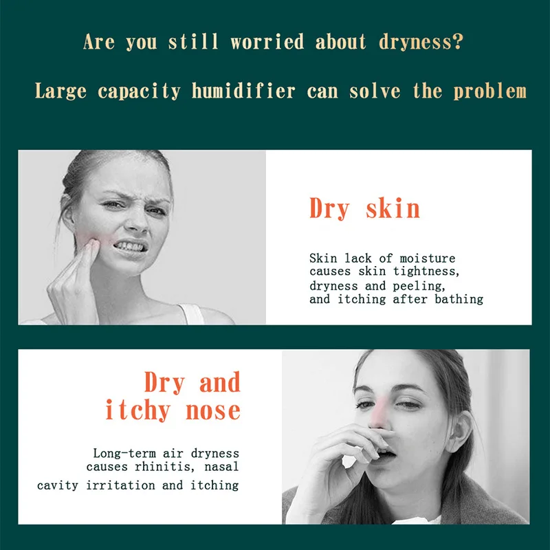 2000ML USB Air Humidifier Double Spray Port Essential Oil Aromatherapy Humificador Cool Mist Maker Fogger Purify for Home Office