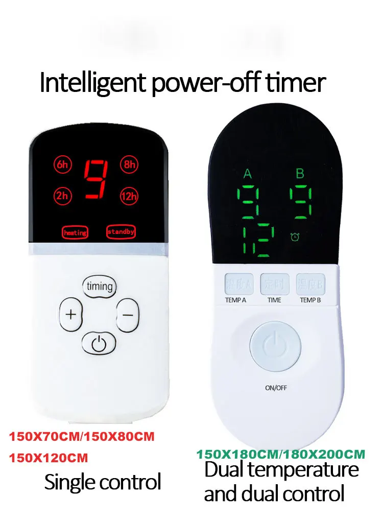 Smart Timer Switch Thicker Electric Blanket Heated Blanket Electric Blanket Double Single Manta Electric Mat Body Warmer Heater