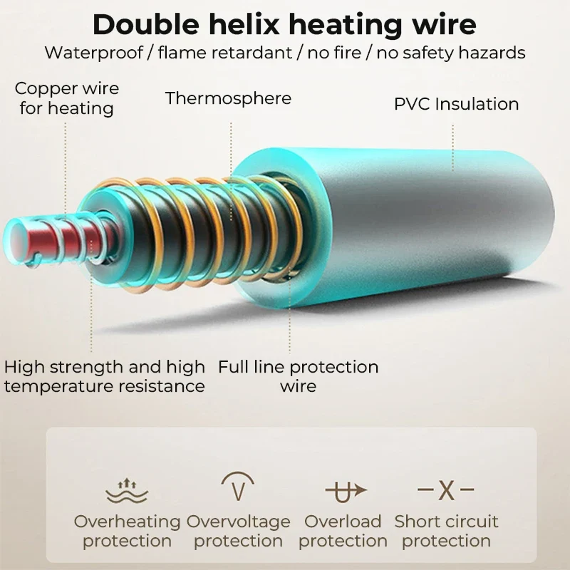 Smart Timer Switch Thicker Electric Blanket Heated Blanket Electric Blanket Double Single Manta Electric Mat Body Warmer Heater