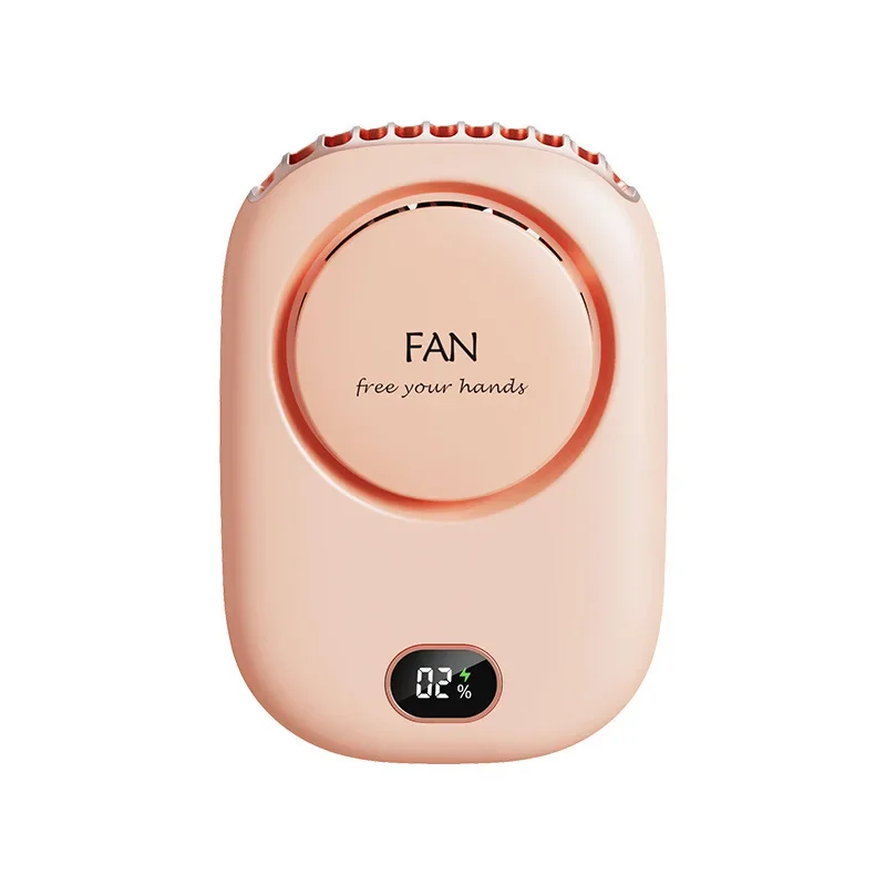 New Portable Mini Fan Hanging Handheld Fan Rechargeable Bladeless Turbo Ultra Quiet Student Hand Held Fan Outdoor Sports Travel