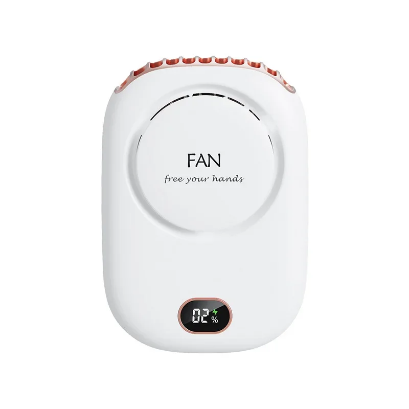 New Portable Mini Fan Hanging Handheld Fan Rechargeable Bladeless Turbo Ultra Quiet Student Hand Held Fan Outdoor Sports Travel