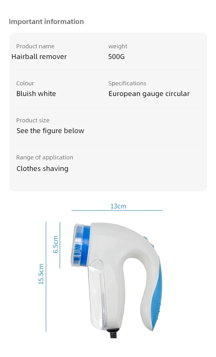 Portable Household Hair Ball Trimmer Electric Lint Remover Sweater Shaver Clothes