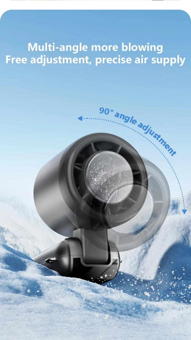 Midea Ice Compress Handheld Fan Portable Outdoor Usb Digital Display Folding Refrigeration High Speed Violent Turbine Small Fan