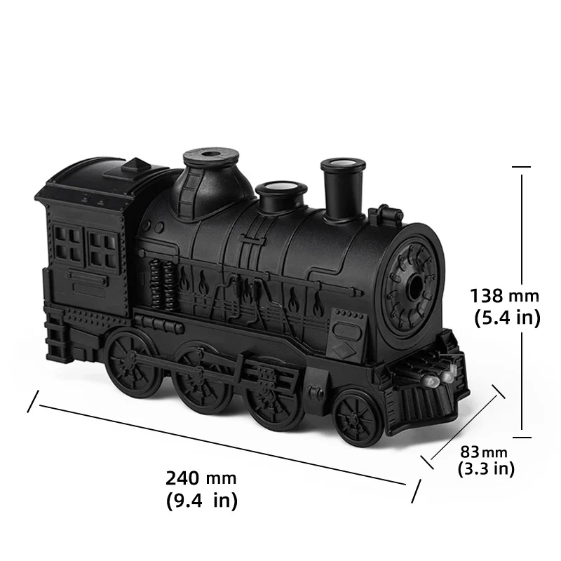 Retro Mini Train Shape Aromatherapy Essential Oil Diffuser Ultrasonic Cool Mist Air Humidifier with Lamp Aroma Difusor Atomizer