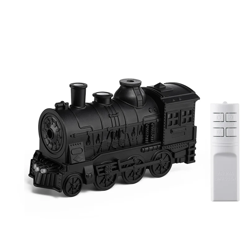 Retro Mini Train Shape Aromatherapy Essential Oil Diffuser Ultrasonic Cool Mist Air Humidifier with Lamp Aroma Difusor Atomizer