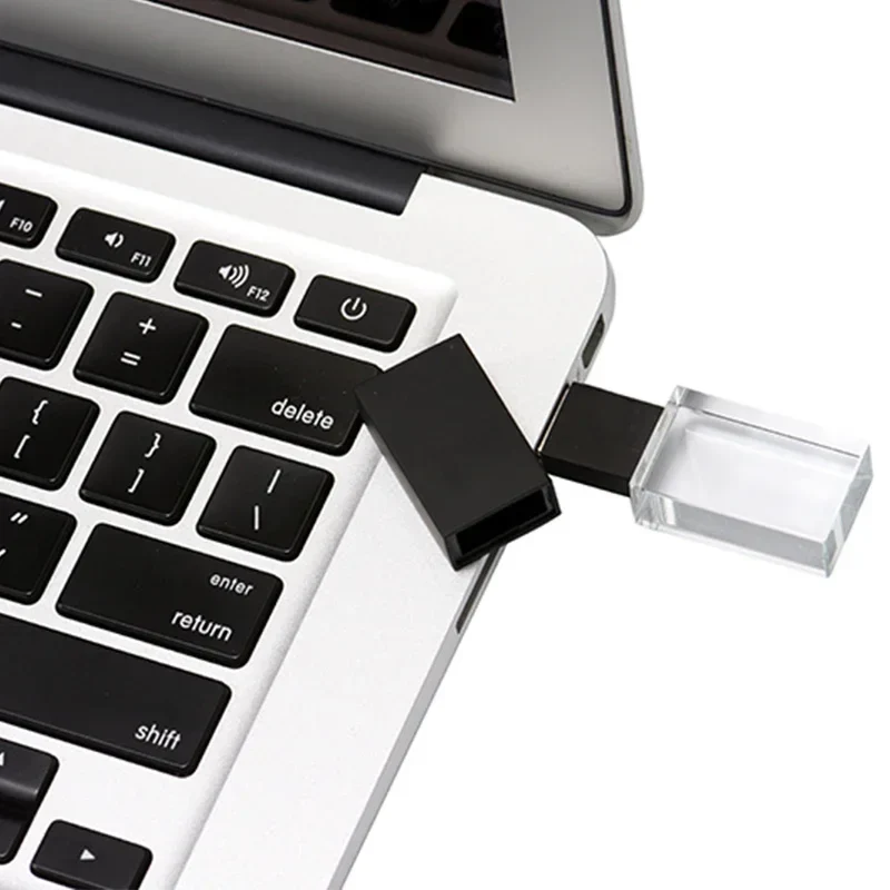 10PCS/LOT Crystal USB 2.0 Wedding Gift Flash Drives Free Custom Logo Pen Drive 100% Real Capacity Stick 128GB 8GB 16GB 32GB 64GB