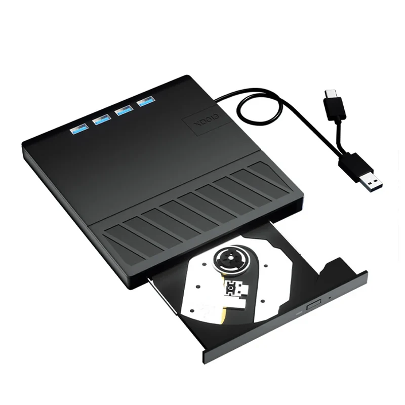 7 in 1 USB 3.0 Type C External CD DVD RW Optical Drive with SD/TF Port CD/DVD/BD -/+RW Player Burner Writer Reader for Laptop PC