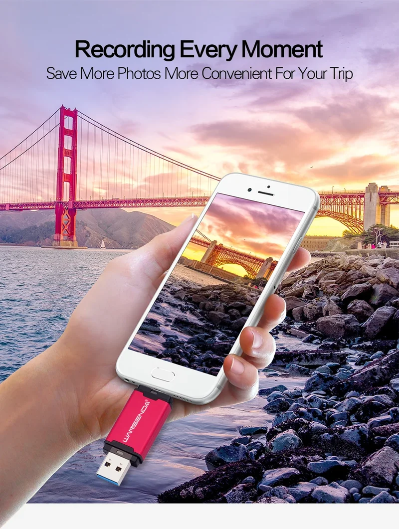 WANSENDA 128GB TYPE C USB 3.0 Flash Drive Pen Drive 32GB 64GB 256GB 512GB High Speed Pendrive for HUAWEI TYPE-C Mobile/PC