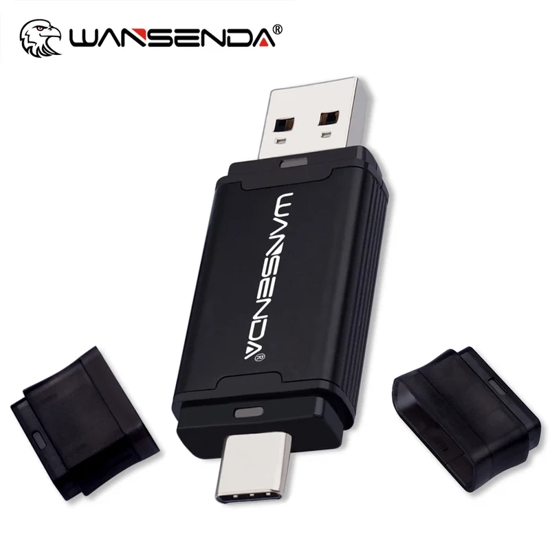 WANSENDA 128GB TYPE C USB 3.0 Flash Drive Pen Drive 32GB 64GB 256GB 512GB High Speed Pendrive for HUAWEI TYPE-C Mobile/PC