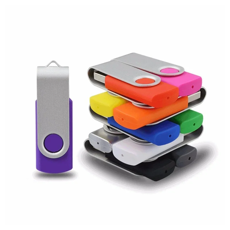 Usb Flash Drive Wholesale Custom LOGO Gift Thumb Colorful Metal Flash Drive Pendrive USB 2.0 3.0 1GB 2GB 4GB 8GB 16GB 32GB 64GB