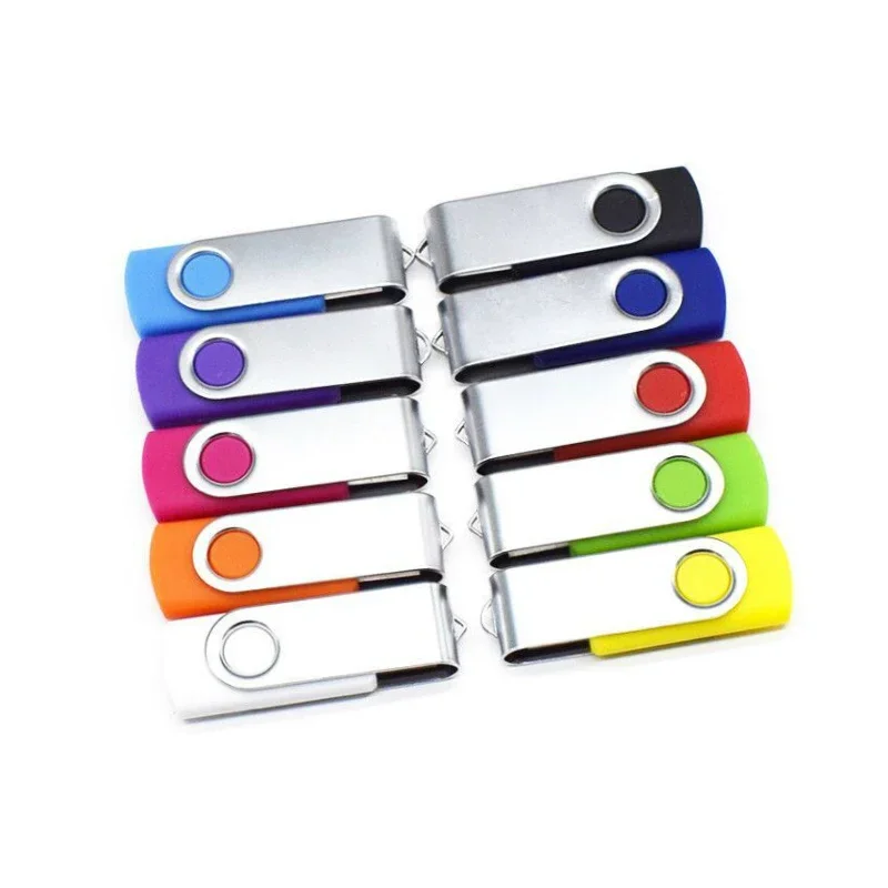 Usb Flash Drive Wholesale Custom LOGO Gift Thumb Colorful Metal Flash Drive Pendrive USB 2.0 3.0 1GB 2GB 4GB 8GB 16GB 32GB 64GB