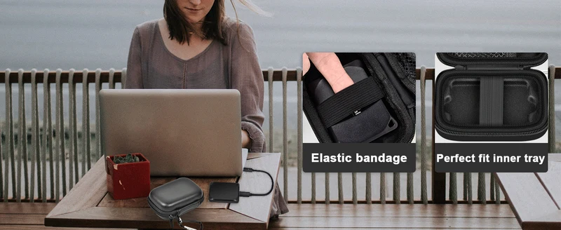 Carrying Case Compatible with Crucial X10/ X9 Pro 4TB/ 2TB/ 1TB Portable SSD, External Solid State Drive Hard Storage Holder Bag