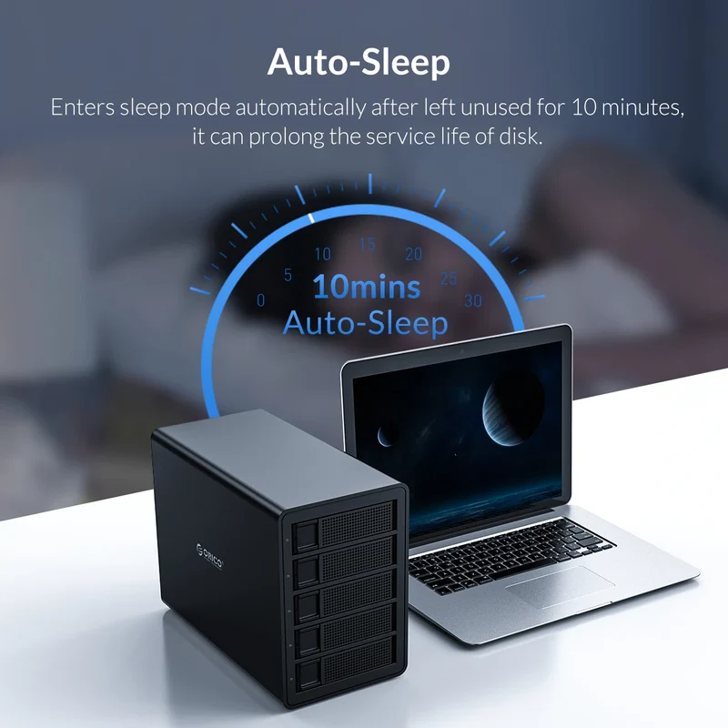 ORICO 35 Series 5 Bay HDD Docking Station With Dual Chip 150W Built-in Power Hard Drive Case for Altcoins Mining