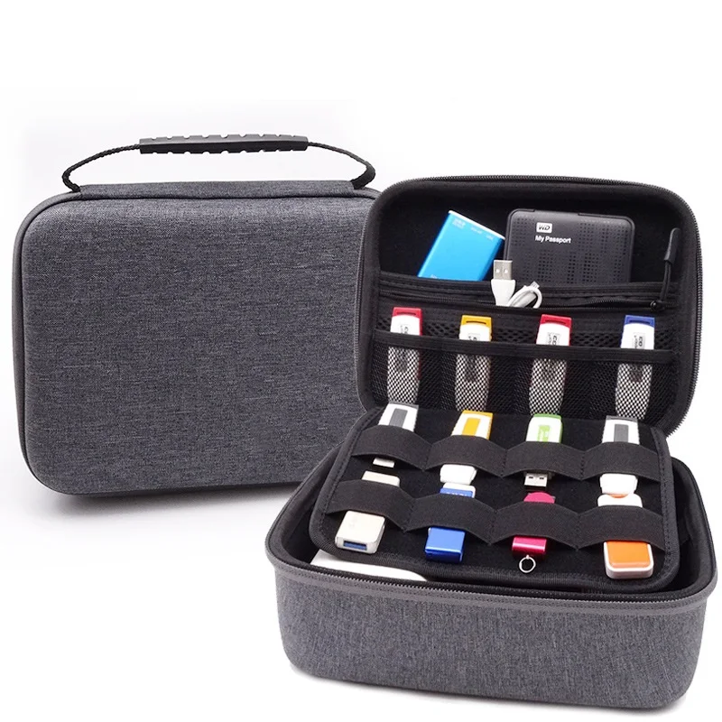 GHKJOK 3.5 inch Large HDD USB Flash Drive external hard disk case Cable Organizer Bag Carry Case usb flash disk GH1603