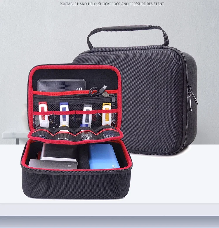 GHKJOK 3.5 inch Large HDD USB Flash Drive external hard disk case Cable Organizer Bag Carry Case usb flash disk GH1603