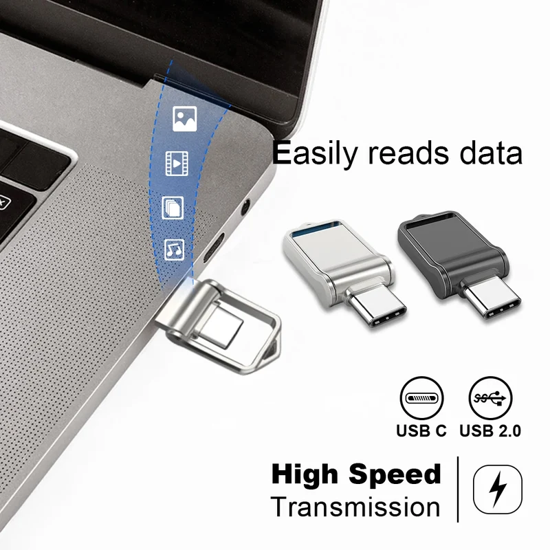 2 In1 Mini OTG Type C Pen Drive Usb2.0 Memory Stick 16GB 32GB 8GB Usb Flash Card 128GB 256GB 512GB Type-C Pendrive