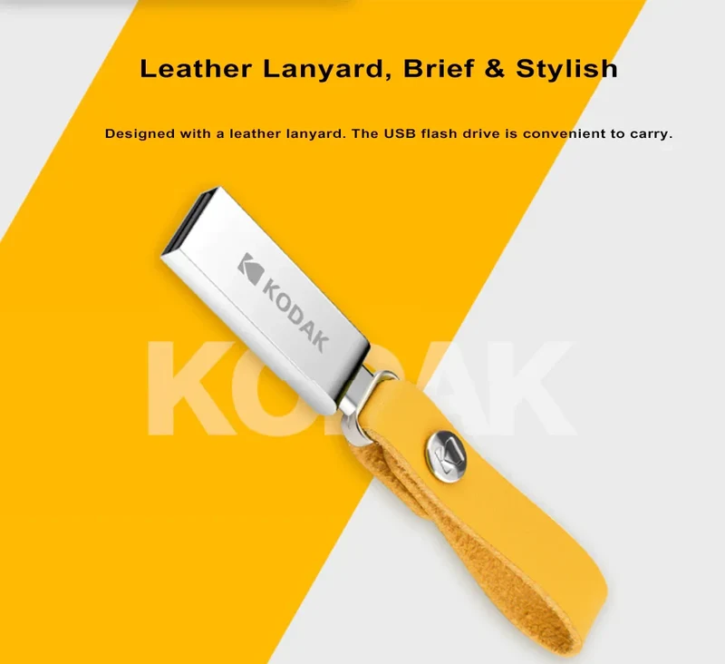 KODAK USB 2.0 Flash Drive 128GB 64GB 32GB Pen Drive Waterproof Mini Memory Stick Leather Metal U Disk