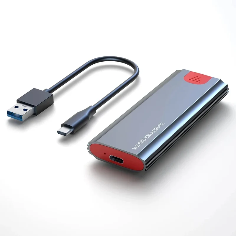 M2 NVMe SATA SSD Case 10Gbps SSD Box M.2 NVME NGFF SSD to USB 3.1 Enclosure Type-A to Type-C Cable for M.2 SSD PC Accessories