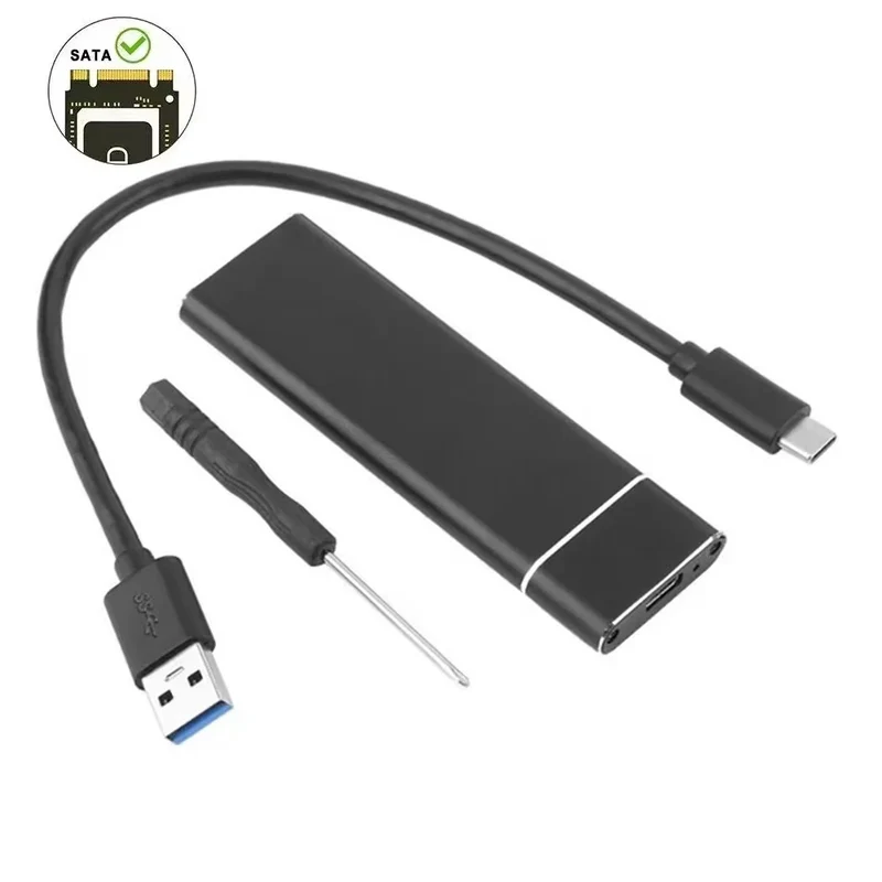 M2 NVMe SATA SSD Case 10Gbps SSD Box M.2 NVME NGFF SSD to USB 3.1 Enclosure Type-A to Type-C Cable for M.2 SSD PC Accessories