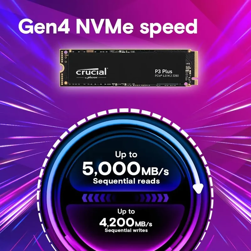 Crucial P3 Plus 1TB 2TB PCIe Gen4 NVMe M.2 SSD Internal Hard Drive(OEM Package)&Crucial NVME 2280 P310 1TB SSD&Crucial T500 1TB