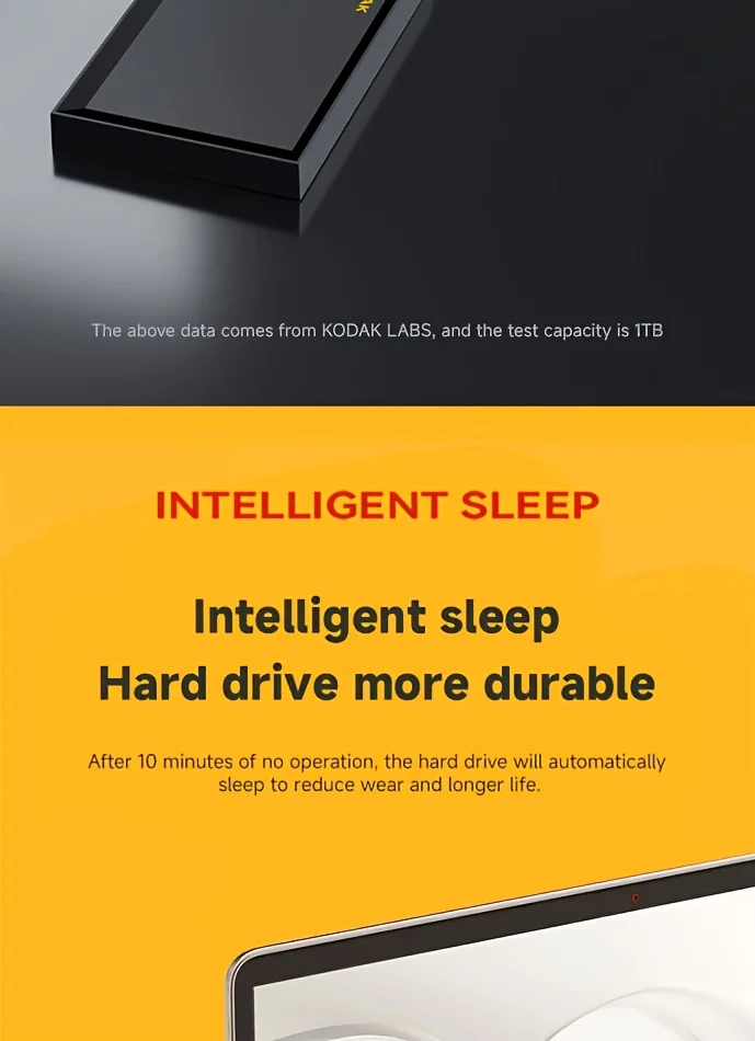 KODAK P190 Portable External Hard Drive 500GB 1TB USB 3.0 HDD Mechanical Mobile Disk for PC Laptop Gaming Storage
