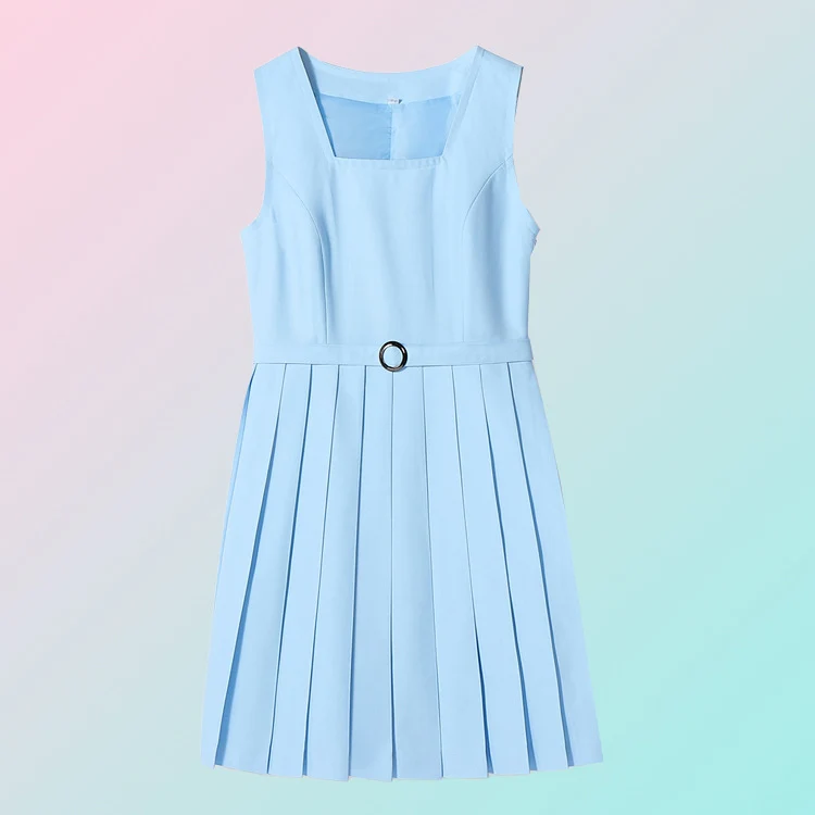 Original Spring and Summer Vest Dress Suit British College Dress Sleeveless Student Class Uniform School Uniform Work Clothing Versatile Women's Skirt