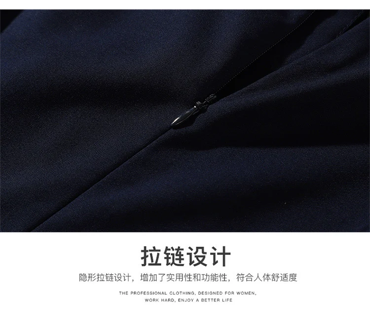 2023 Summer Fashion Temperament Stewardess Uniform Sleeve Business Wear Women's dress Hotel Jewelry Store Work Clothes