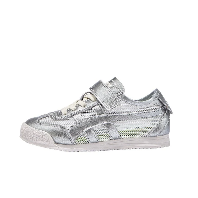 Genuine Leather Boys' Sneakers 2026 Summer New Style Children's Mesh Casual Shoes Breathable Girls' Sports Shoes White Shoes