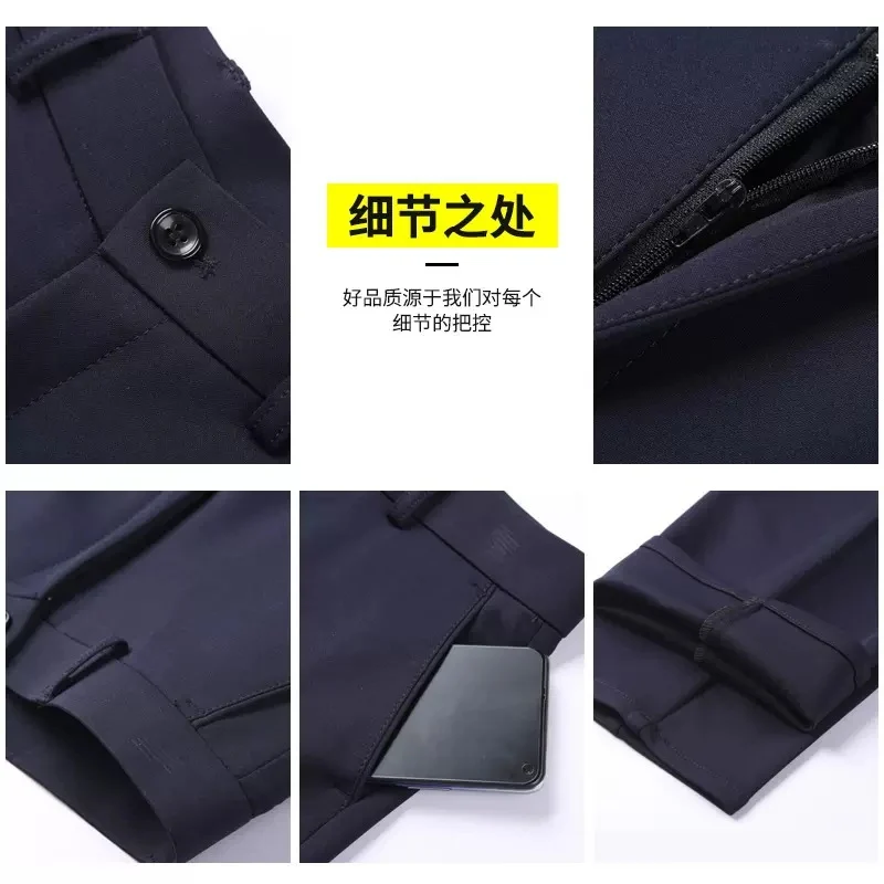 Trousers Women's Black Work Professional Straight-Leg Women's Pants High Waist Work Dress Pants Slim Look Suit Pants Draped Pants