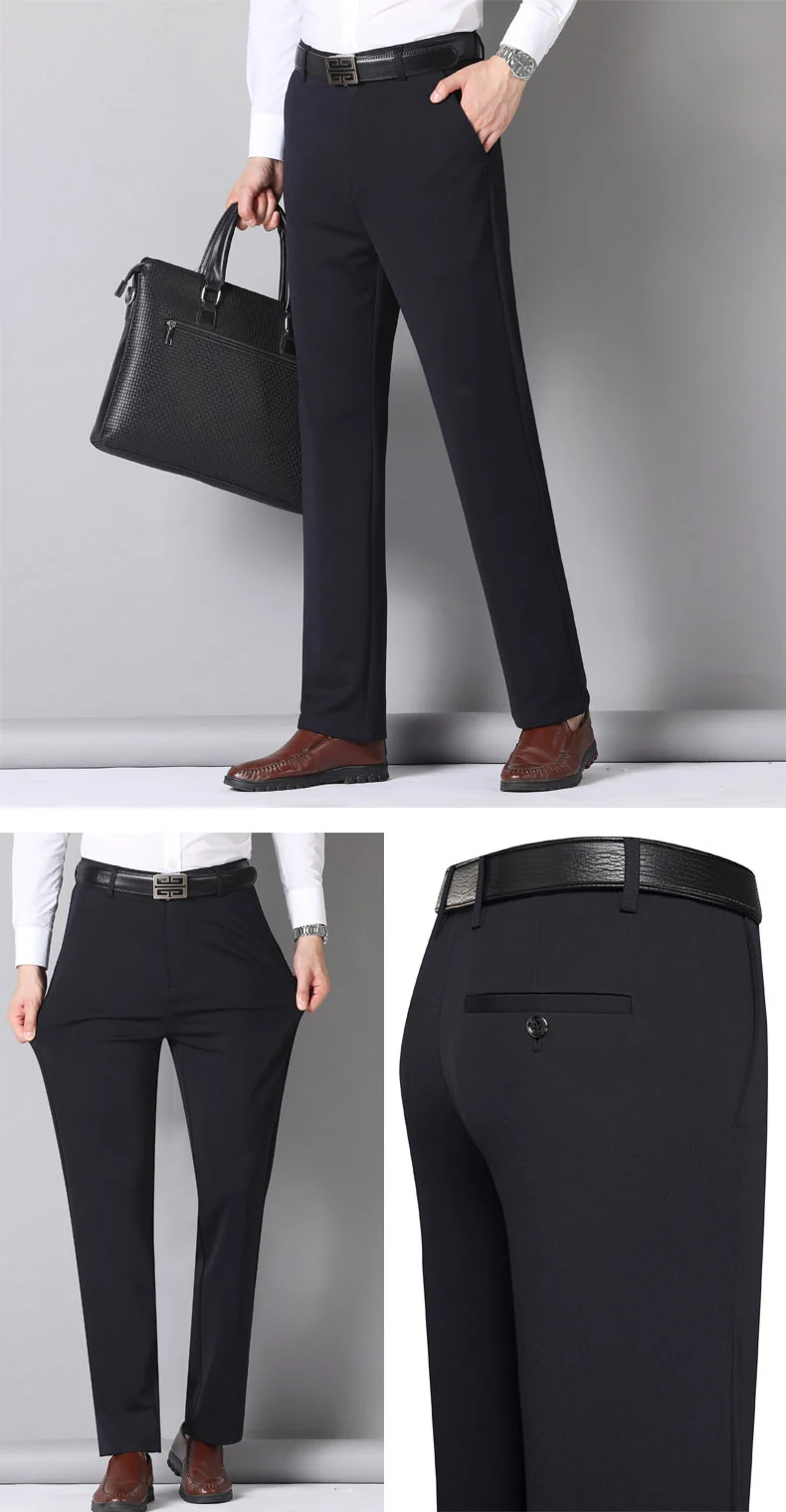 Summer Thin Casual Trousers, Business Men's Trousers, Middle-Aged Dad Casual Trousers