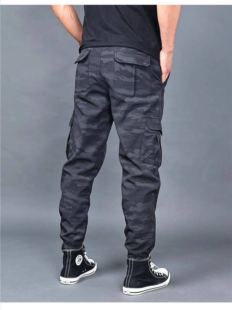 Ice Silk Crock Pants Men's Leg-tipped Summer Thin Casual Pants Loose plus size Quick-drying Pants Fashion Brand Sports Pants