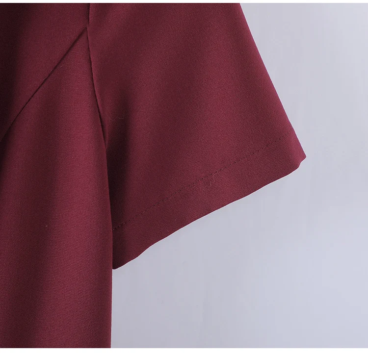 [Elegant Long Skirt] V-neck Short-sleeved dress High-end Work Clothes Mid-length Skirt Spring and Summer Business Wear Uniform