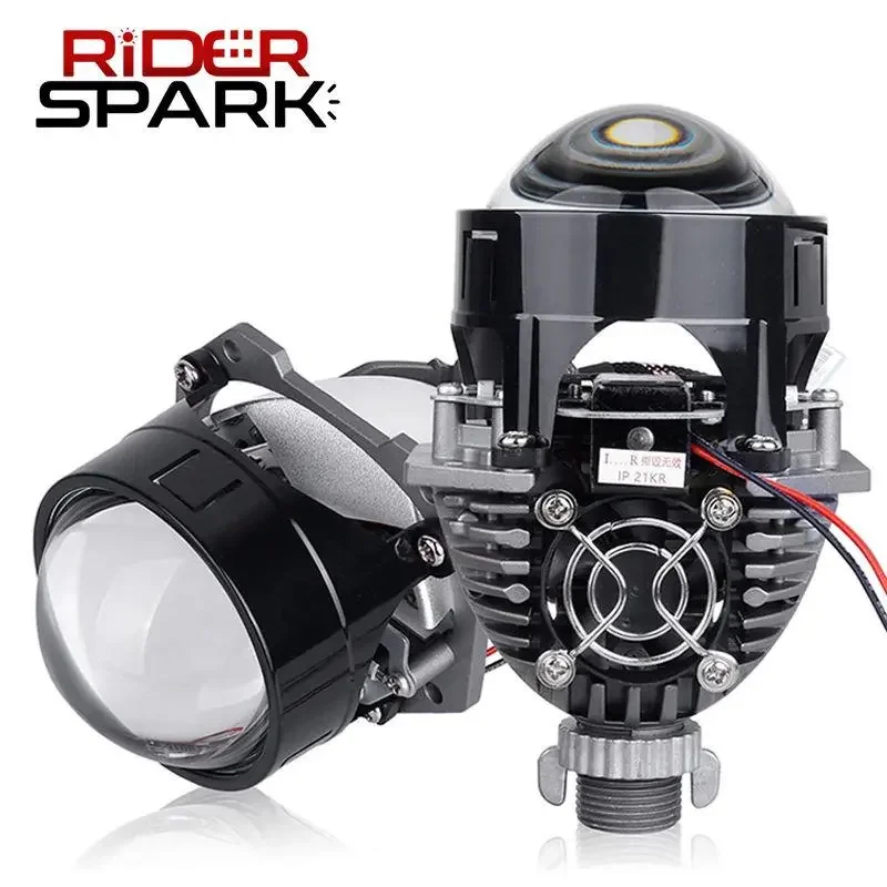 2.5 Inch Bi Led Projector Lens Led Light H4 H7 9005 9006 Car Headlight Bulb High Low Beam 6000K Diode 100W 40000LM Turbo Tuning